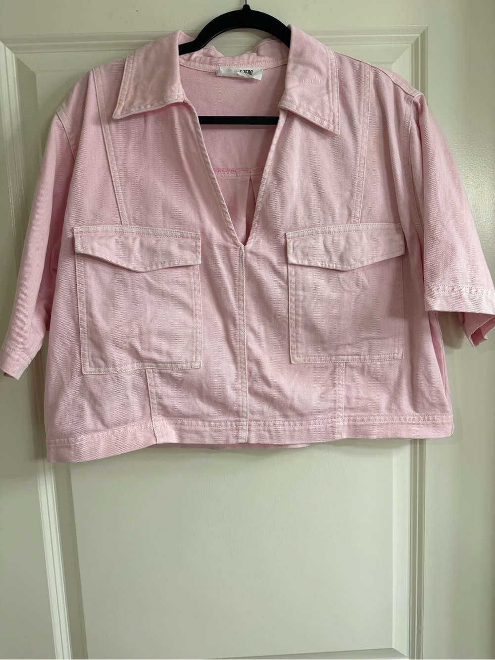 Double Zero Light Pink Cropped Top
